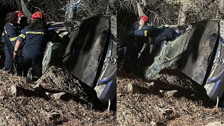 Οδηγός έπεσε σε γκρεμό στην προσπάθειά του να αποφύγει αγριογούρουνο