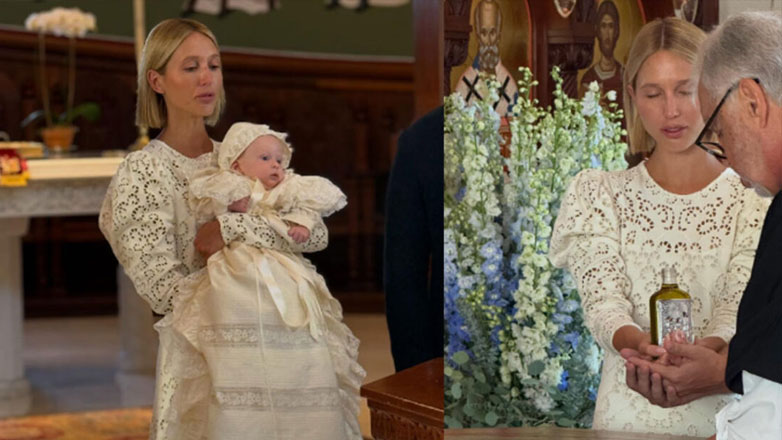 Η Ολυμπία Ντε Γκρες έγινε νονά: Βάπτισε τον γιο του Ρόμπερτ Μαξιμιλιανού και της Άννας Γκετί