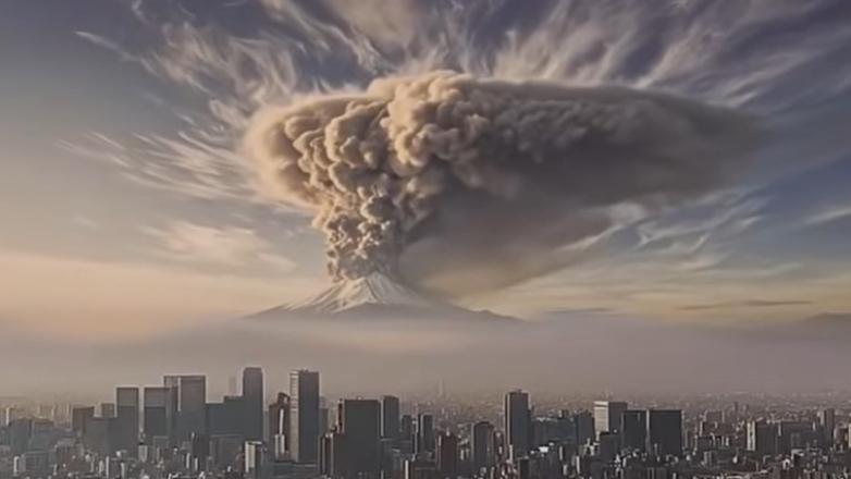 Σοκαριστικό βίντεο από AI δείχνει τι θα συμβεί στο Τόκιο, αν εκραγεί το ηφαίστειο στο όρος Φούτζι