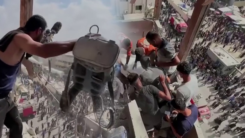 Δραματικό βίντεο από τη δεύτερη βομβιστική επίθεση στο Νοσοκομείο Νάσερ