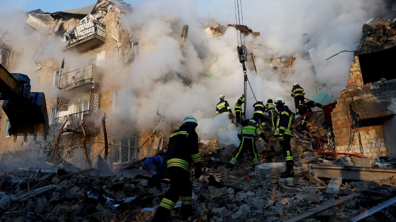 Ζημιές στο κτήριο της Ε.Ε. στο Κίεβο από ρωσική επίθεση Ζημιές στο κτήριο της Ε.Ε. στο Κίεβο από ρωσική επίθεση