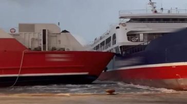 Ηγουμενίτσα: Λόγω των ισχυρών ανέμων έσπασαν οι κάβοι και συγκρούστηκαν δύο πλοία