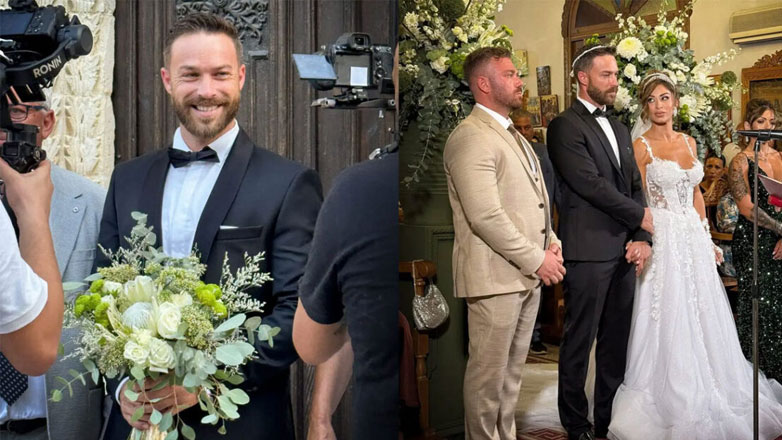 Στέφανος Μιχαήλ – Νάταλι Κάτερ: Οι επίσημες φωτογραφίες από τον θρησκευτικό γάμο τους στην Κύπρο