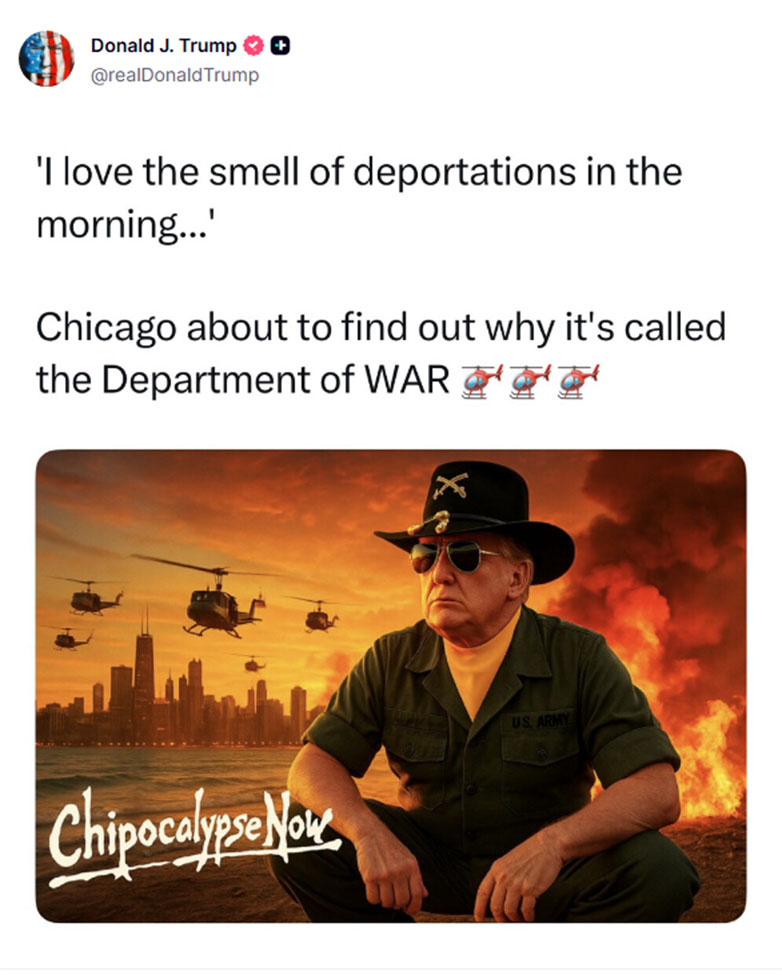 trujpddib ΗΠΑ: Με «Αποκάλυψη τώρα» απειλεί ο Τραμπ το Σικάγο