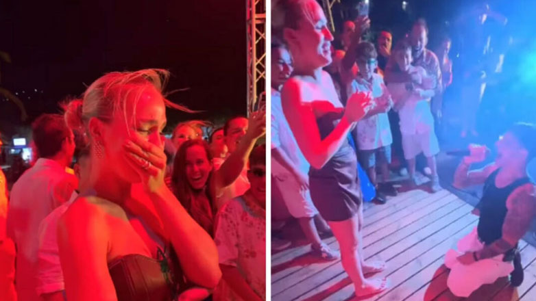 Ο Ηλίας Μπόγδανος έκανε πρόταση γάμου στην Αλεξάνδρα Εξαρχοπούλου στην Άνδρο – Δείτε το βίντεο