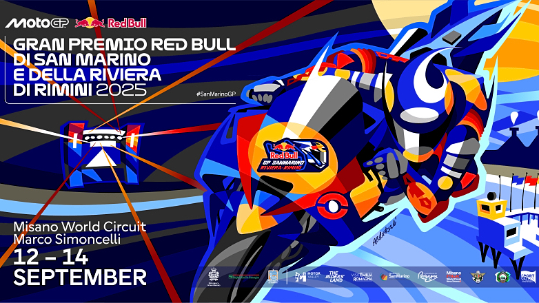 Το πόστερ του Drudi για το Gran Premio Red Bull di San Marino e della Riviera di Rimini 2025
