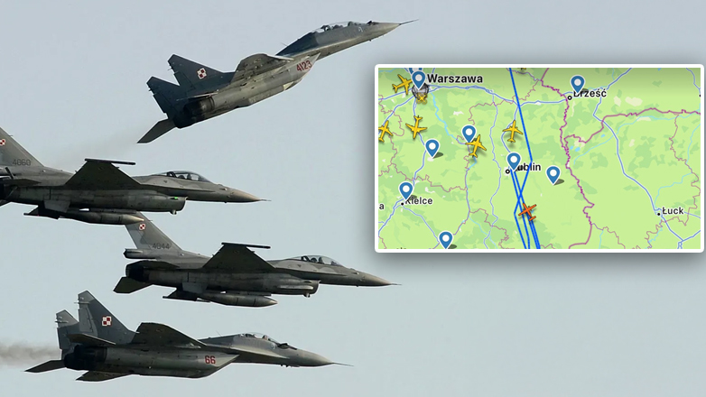 Καταρρίφθηκαν ρωσικά drones από μαχητικά της Πολωνίας