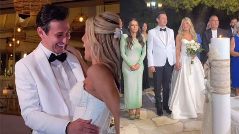 Πάνος Καλίδης – Λεάννα Μάρκογλου: Νέο βίντεο από τον γάμο του ζευγαριού με κουμπάρο τον Τόνυ Μαυρίδη