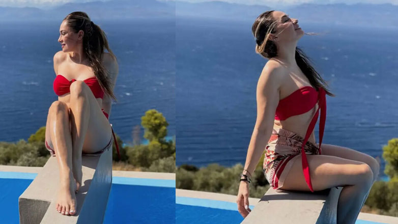 Αποστολία Ζώη: Οι πόζες με το κόκκινο μπικίνι της