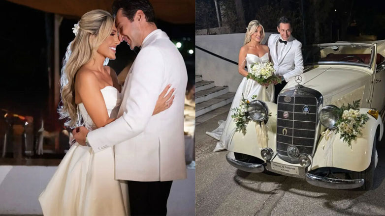 Πάνος Καλίδης – Λεάννα Μάρκογλου: Οι επίσημες φωτογραφίες από τον θρησκευτικό γάμο τους