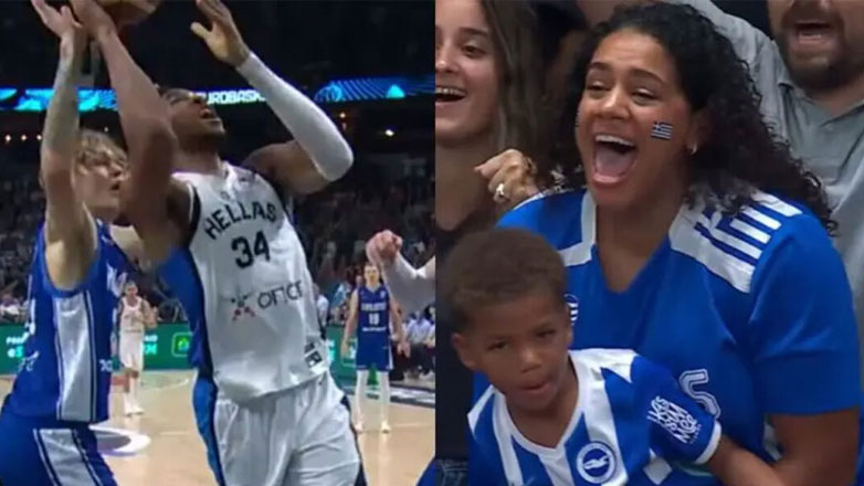 EuroBasket 2025: Ο θερμός πανηγυρισμός της οικογένειας Αντετοκούνμπο με το καλάθι του Γιάννη στον μικρό τελικό