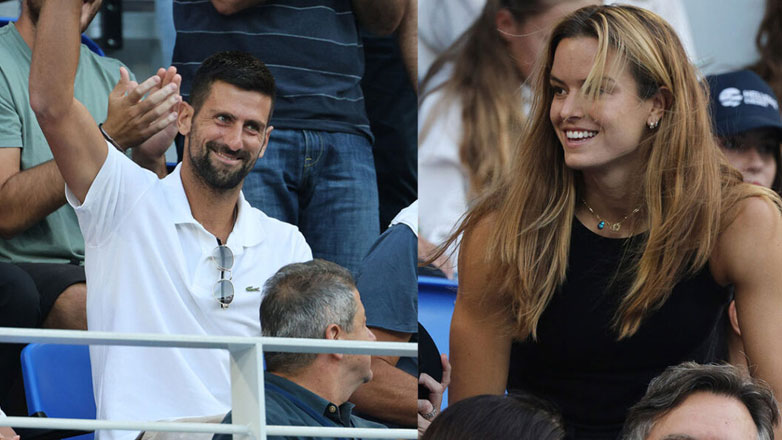 Novak Djokovic και Μαρία Σάκκαρη στο ΟΑΚΑ για να παρακολουθήσουν το Ελλάδα – Βραζιλία στο τένις