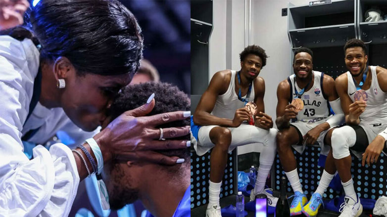 Γιάννης Αντετοκούνμπο: Οι συγκινητικές φωτογραφίες με την οικογένειά του και το χάλκινο μετάλλιο