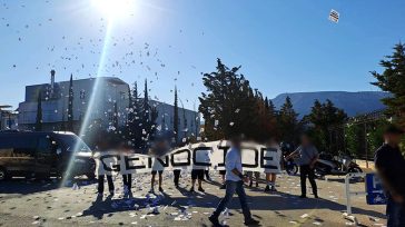 Ρουβίκωνας: Παρέμβαση σε εταιρεία ισραηλινών συμφερόντων στην Παιανία