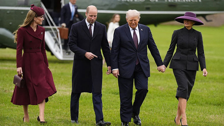 Στο Κάστρο Γουίνδσορ Τραμπ και Μελάνια Στο Κάστρο Γουίνδσορ Τραμπ και Μελάνια