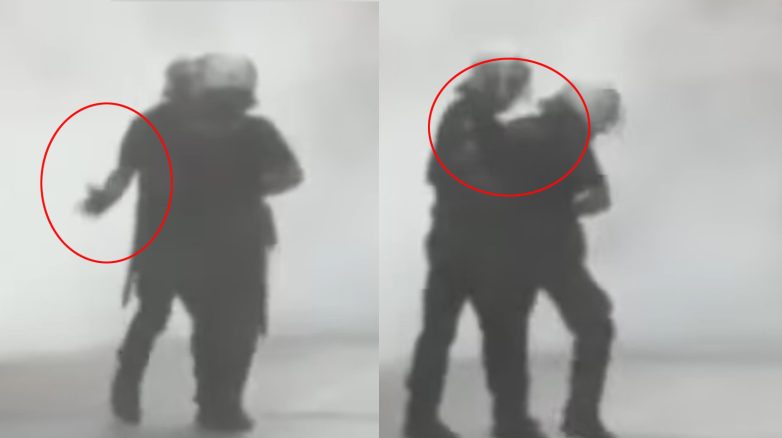 Πάτρα: Άνδρας των ΜΑΤ, ρίχνει σφαλιάρα σε συνάδελφό του στη διαδήλωση για τον Φύσσα