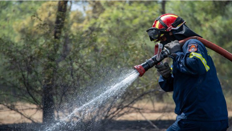 Φωτιά σε χαμηλή βλάστηση στην Κάρυστο