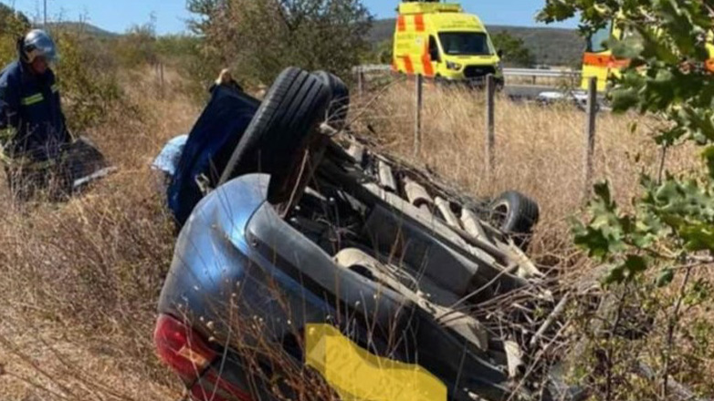 Αρδάνιο Έβρου: Εκτροπή και ανατροπή οχήματος στο ύψος των διοδίων