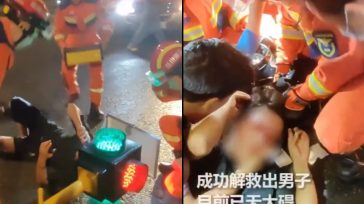 Κίνα: Έπεσε με το πατίνι του πάνω στο φανάρι και σφήνωσε το κεφάλι του (Βίντεο) 