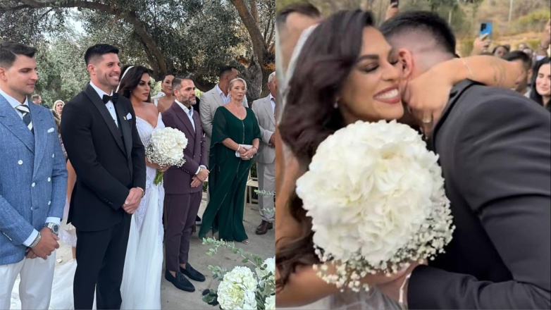 Ηλίας Δρούλιας: Ανέβηκε τα σκαλιά της εκκλησίας με την εκλεκτή της καρδιάς του, Μαρία Μπιμπή στην Κερατέα