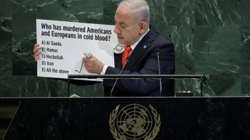 Η αστεία ομιλία του Νετανιάχου στον ΟΗΕ στις 26/9, θα ξεχαστεί. Οι  γκροτέσκοι θεατρινισμοί του, όχι.