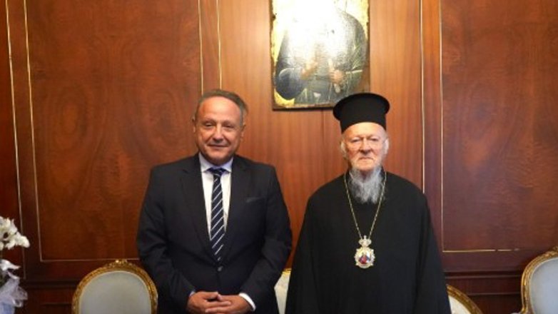 Συνάντηση του Οικουμενικού Πατριάρχη Βαρθολομαίου με τον δήμαρχο Θεσσαλονίκης
