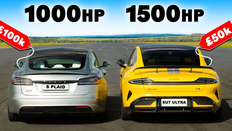 Tesla Model S Plaid vs Xiaomi SU7 Ultra, στην απόλυτη κόντρα επιτάχυνσης – Όταν τα 1.000 άλογα πλέον είναι… λίγα (Βίντεο) 