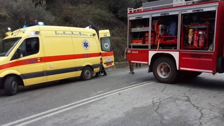 Απεγκλωβίστηκε γυναίκα από τροχαίο στην Κρήτη