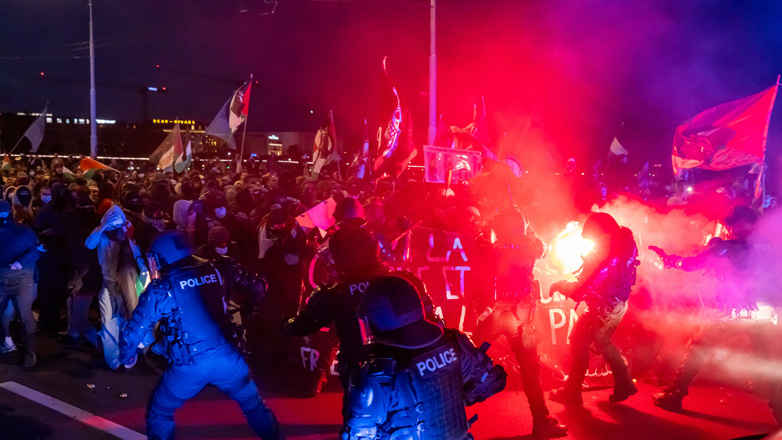 Global Sumud Flotilla: Χρήση δακρυγόνων από την αστυνομία σε συγκέντρωση διαμαρτυρίας στη Γενεύη