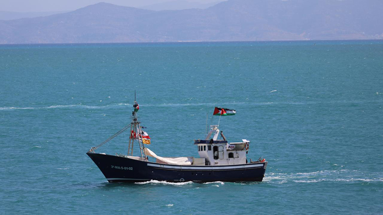 To πλοίο Mikeno του διεθνούς στολίσκου «έσπασε» τον αποκλεισμό στη Γάζα