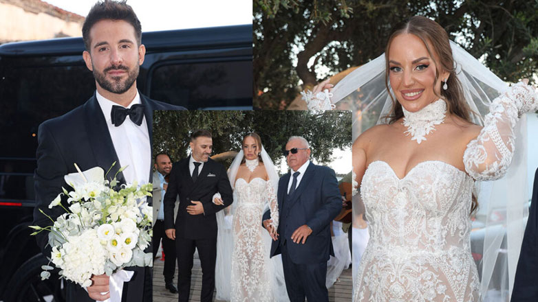 Παντρεύτηκαν ο Γιώργος Λιβάνης και η Ανδρομάχη – Η τραγουδίστρια έκλεψε τις εντυπώσεις με το bridal look της