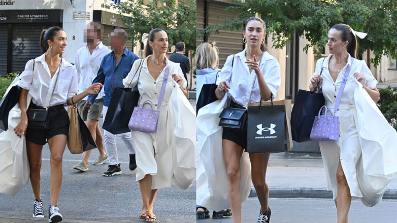 Άννα Πρέλεβιτς: Για ψώνια στο κέντρο της Αθήνας με την αδελφή της, Τέα Πρέλεβιτς – Φωτογραφίες