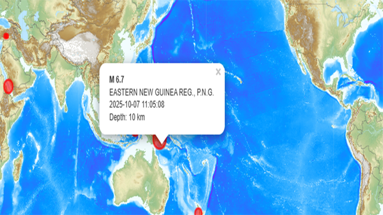 Νέα Γουινέα: Ισχυρός σεισμός 6,7 βαθμών της κλίμακας Ρίχτερ