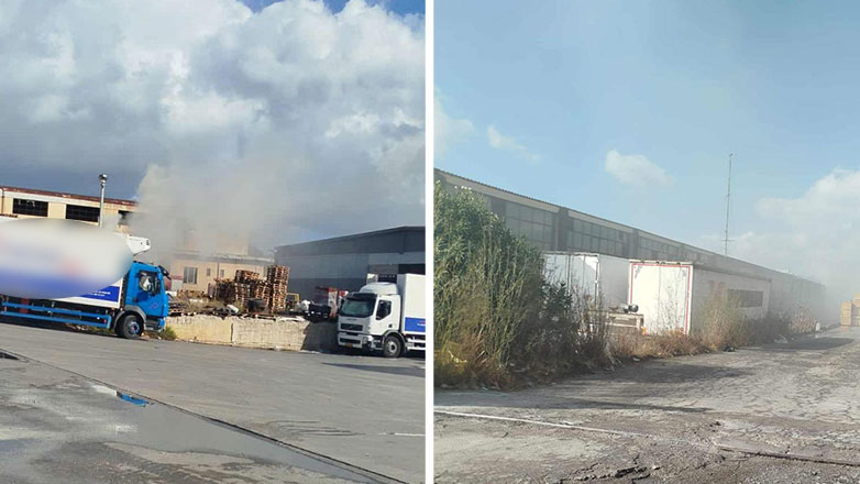 Χανιά: Φωτιά σε εξωτερικό χώρο μεταφορικής εταιρείας