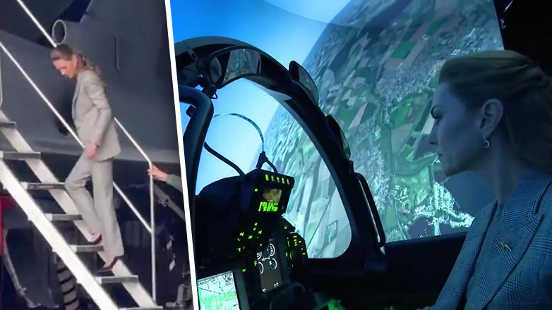 Η Κέιτ Μίντλετον μπήκε σε μαχητικό αεροσκάφος με… γόβα στιλέτο! Η Κέιτ Μίντλετον μπήκε σε μαχητικό αεροσκάφος με… γόβα στιλέτο!