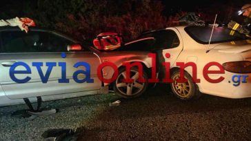 Σφοδρό τροχαίο με τρεις τραυματίες στην Εύβοια
