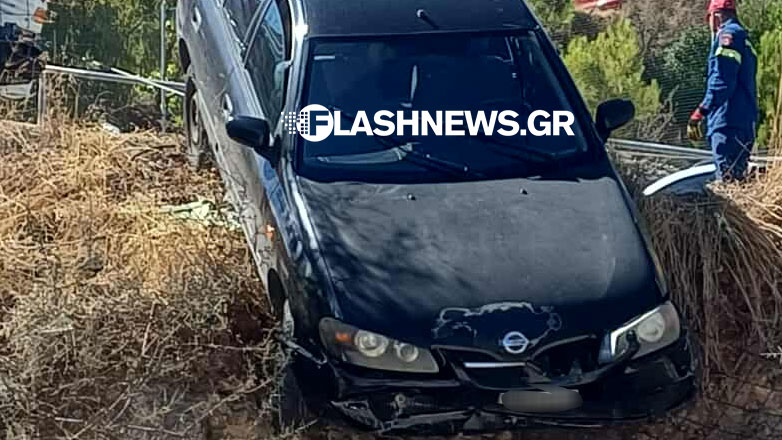 Χανιά: Αυτοκίνητο έπεσε από ύψωμα – Σώα η ηλικιωμένη οδηγός