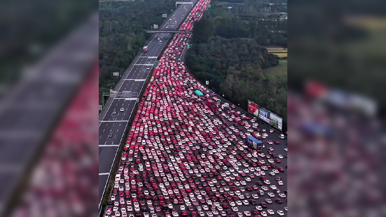 Κίνα: Απίστευτο βίντεο με το μεγαλύτερο μποτιλιάρισμα του κόσμου – Κράτησε μέχρι 3 ημέρες