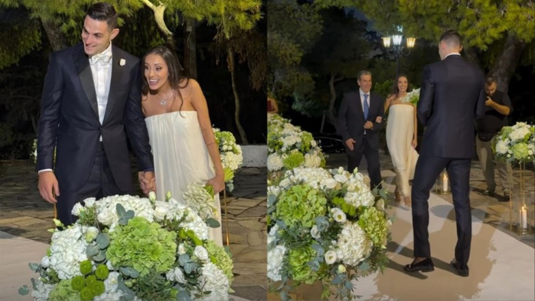 Ιωάννης Παπαπέτρου: Ο πρώην μπασκετμπολίστας του Παναθηναϊκού παντρεύτηκε την αγαπημένη του, Ναυσικά Νικοδήμου