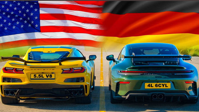 Αμερική VS Γερμανία στην ευθεία: Chevrolet Corvette Z06 εναντίον Porsche 911 GT3 σε ένα… ατμοσφαιρικό 400άρι (Βίντεο) 