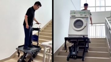 Κινεζικό φορητό ασανσέρ σκάλας, κάνει τις μετακομίσεις παιχνίδι!