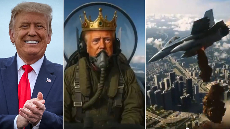 Ο Τραμπ χλευάζει με AI βίντεο τους διαδηλωτές