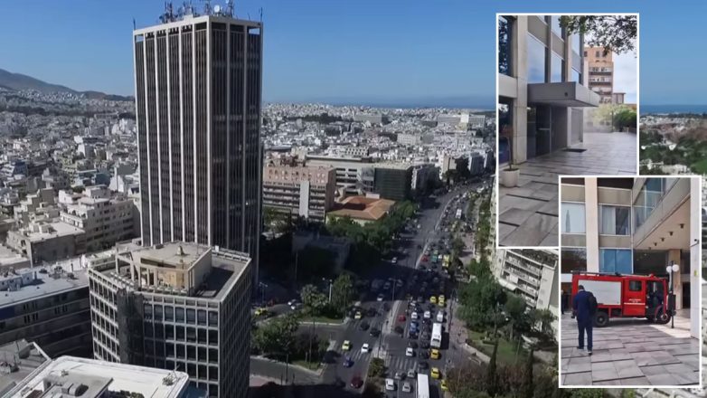 Υπό έλεγχο η εστία φωτιάς στο υπόγειο του Πύργου Αθηνών