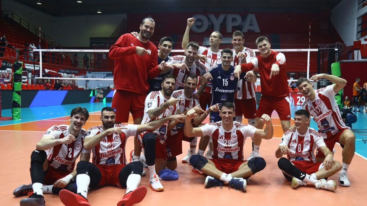 Βόλεϊ: Άνετη πρόκριση για τον Ολυμπιακό, 3-0 τη Νάπρεντακ Όντζακ
