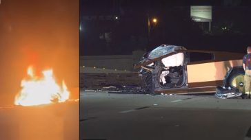 Σοκαριστικές εικόνες μετά από μετωπική σύγκρουση BMW με Tesla Cybertruck – Νεκροί και οι δύο οδηγοί (Video)