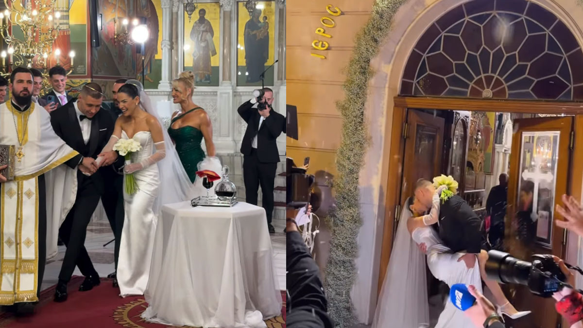 Παντρεύτηκαν η Στέλλα Πάσσαρη και ο Σωτήρης Αφεντάκης – Η λαμπερή εμφάνιση της Ιωάννας Τούνη