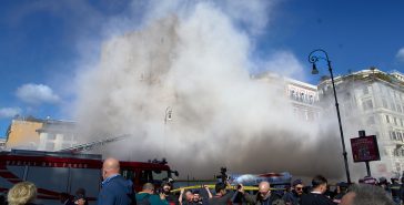 Ρώμη: Η στιγμή της κατάρρευσης του ιστορικού Πύργου Κόντι