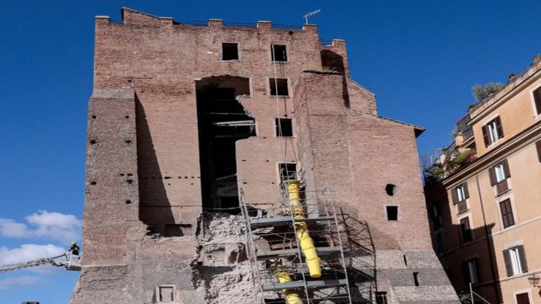 Τραυματίστηκαν εργάτες από μερική κατάρρευση του Πύργου Κόντι στη Ρώμη