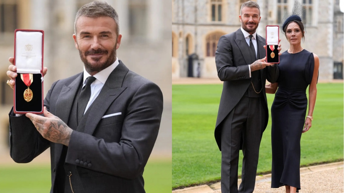 David Beckham: Έλαβε τον τίτλο του ιππότη από τον Βασιλιά Κάρολο – Στο πλευρό του η σύζυγός του, Victoria Beckham