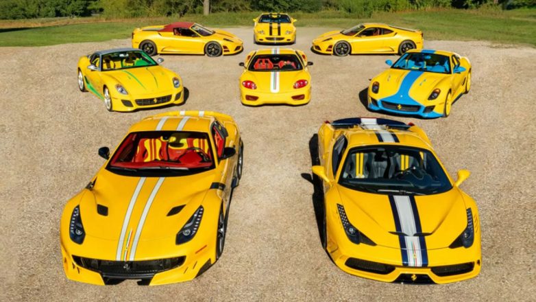 Πωλείται ιδιωτική συλλογή με 48 κίτρινες Ferrari, όλες με ελάχιστα χιλιόμετρα